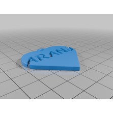 Akaslan Plastik Kalp Temalı Kişiye Özel Isim Standı – 3D Baskı Hediyelik (Bu Ürün Sadece Plastik Parçadır - Almadan Önce Soru Sorabilirsiniz)