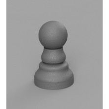 Akaslan Plastik Satranç Piyon Pion D Chec 3D Baskı (Bu Ürün Sadece Plastik Parçadır - Almadan Önce Soru Sorabilirsiniz)