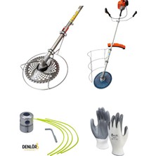 Denlör Full Profesyonel Tırpan Aparatları  ve Bahçe Bakım Seti