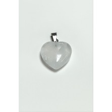 Zero Land Hnrlishp Kuvars Kalpli Doğaltaş Kolye Ucu Küçük 1,5 cm - Şeffaf