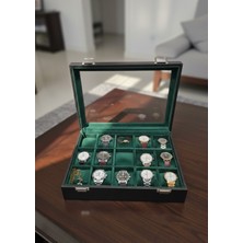 Alpin Kutu 15 Li bölmeli suni deri kaplamalı saat kutusu