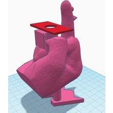 Akaslan Plastik Kâseli ve Ot Tabağılı Duck You 3D Baskı (Bu Ürün Sadece Plastik Parçadır - Almadan Önce Soru Sorabilirsiniz)