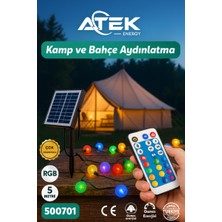 Esranın Dünyası Rgb Güneş Enerjili Boncuk Kamp ve Bahçe Aydınlatma