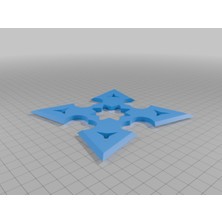 Akaslan Plastik Ninja Shuriken Dekoratif Fırlatma Yıldızı – 3D Baskı Koleksiyon Ürünü (Bu Ürün Sadece Plastik Parçadır - Almadan Önce Soru Sorabilirsiniz)