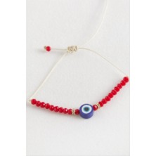 Zero Land Hnrlishp Nazar Kristal Makrome Ip Bileklik - Yeşil