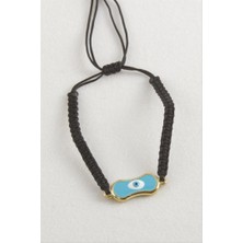 Zero Land Hnrlishp Oval Nazar Makrome Örgülü Bileklik - Beyaz