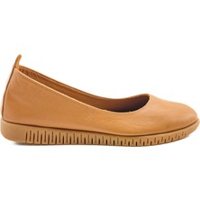 Ortoplus Deri Kadın Babet Ayakkabı ET083 Taba