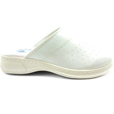 Ortoplus Sabo Unisex Deri Hastane Terlik KT9001 Beyaz