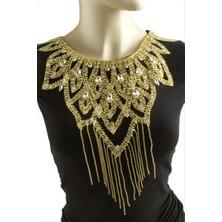 Zero Land Hnrlishp Taşlı Omuz Kolyesi - Sarı