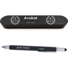 Hediye Vakti Avukat Için Kişiye Özel Hediye Seti - Su Terazili, Cetvelli Teknik Kalem ve Şık Metal Kutulu