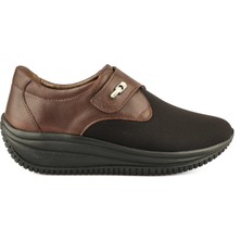 Ortoplus Deri Ortopedik Streç Kemik Çıkıntılı Kadın Ayakkabı CP8630 Kahve