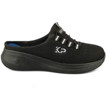 King Paolo Sneaker Tekstil Tabanı Çıkan Yürüyüş Kadın Terlik KP5109 Siyah