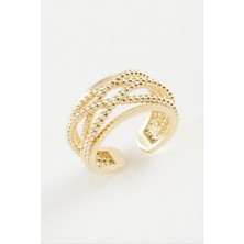 Zero Land Hnrlishp Noktalı Metal Yüzük - Sarı