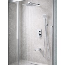 Yedi Yapı Ankastre Banyo Robot Duş Seti Gümüş