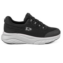 King Paolo Sneaker Tekstil Yürüyüş Kadın Ayakkabı Bağcıklı KP5194 Siyah