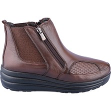 Ortoplus Deri Ortopedik Kadın Bot Başparmak Kemik Çıkıntılı KO2550 Kahve