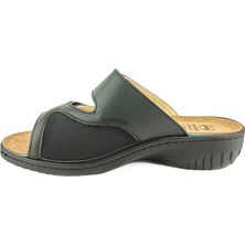 OrtoPlus Real Ortopedik Tabanı Çıkan Terlik Kemik Çıkıntılı 0381 Siyah