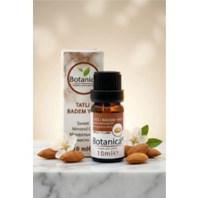 Botanica %100 Saf Tatlı Badem Yağı Soğuk Sıkım Bebek Masajı Hassas Cilt Nemlendirici Bitkisel 10 ml
