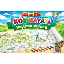 Haydi Dekor 45 cm Dev Köy Hayatı Boyama Rulosu – 4 Metre Uzunlukta Dev Boyama Kağıdı| Çiftlik Hayvanları ve Köy Temalı Boyama Posteri | Anaokulu, Kreş ve Ev Kullanımı Için Eğlenceli Boyama Set