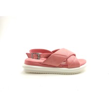 Ortoplus Deri Ortopedik Kadın Sandalet S3010 Pembe