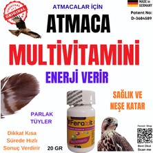 Feroxit Atmaca Multivitamin – Kuşlar Için Güçlü Vitamin Mineral Aminoasit Desteği | Bağışıklık, Tüy Parlaklığı ve Enerji Artışı