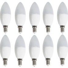 Cata 10 'lU 7 W Mum Ledli Buji LED Ampul-Ince E14 Duy-Avize Ampülü-Gün Işığı 3200K