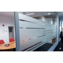 Ferizli Reklam Kumlama Folyo Buzlu Cam Filmi - Ofis ve Ev Için Gizlilik Sağlayan Kendinden Yapışkanlı Cam Dekoru