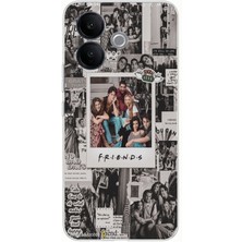 TechTree Vivo V60 Lite Uyumlu Friends Nostalji Tasarımlı Tasarımlı Baskılı Silikon Kılıf