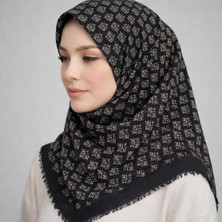 Sinem Emprime Koton Eşarp -  Siyah / KARAMEL-06289-04