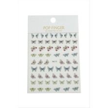 Zero Land Hnrlishp Kelebek Tattoo Dövme Sticker - Beyaz