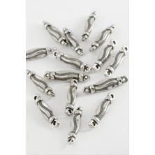 Zero Land Hnrlishp Plastik Burgulu Tesbih Püskül Ara Atı 50 Gram - Gümüş Rengi