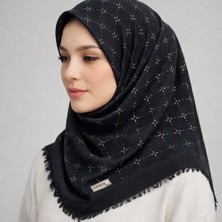 Sinem Emprime Koton Eşarp -  Siyah / KARAMEL-06289-03