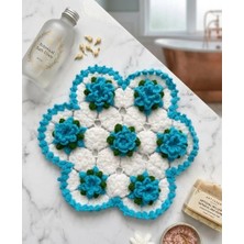 Güllü E Store Elörgüsü Çeyizlik Lif Açık Mavi Gül