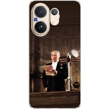 TechTree Vivo V60 Uyumlu Atatürk Ilk Meclis Konuşması Baskılı Silikon Kılıf