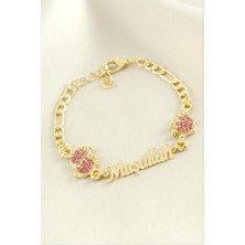 Zero Land Hnrlishp Ayak Izi Maşallah Yazılı Taşlı Bileklik - Mi