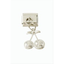 Zero Land Hnrlishp Kiraz Sallatılı Çelik Charm - Gümüş Rengi