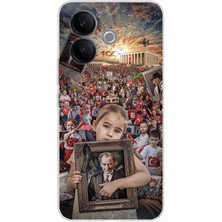 TechTree Vivo V60 Lite Uyumlu Anıtkabir Atatürk Portre Baskılı Silikon Kılıf