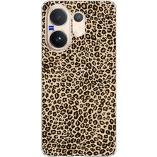 TechTree Vivo V60 Uyumlu Leopar Tasarımlı Baskılı Silikon Kılıf