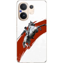 TechTree Vivo V60 Uyumlu Şaha Kalkmış At Detaylı Atatürk  Baskılı Silikon Kılıf