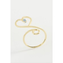 Zero Land Hnrlishp Kalp Taşlı Yüzük - Sarı