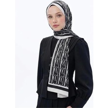 Bushu Imza Monogram Twill Şal 70X190