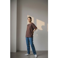 Karyoka Dikişli Kalın Kumaş Basic Oversize T-Shirt