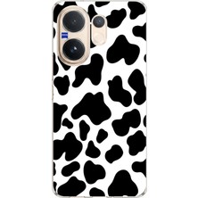 TechTree Vivo V60 Uyumlu Inek Desenli Tasarımlı Baskılı Silikon Kılıf