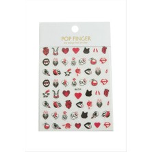 Zero Land Hnrlishp Kalp Kuru Kafa Tattoo Dövme Sticker - Kırmızı