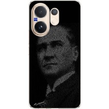 TechTree Vivo V60 Uyumlu Gençliğe Hitabe Yazılı Atatürk Silüeti Baskılı Silikon Kılıf