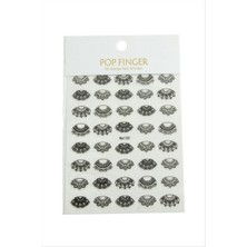 Zero Land Hnrlishp Desenli Tattoo Dövme Sticker - Beyaz