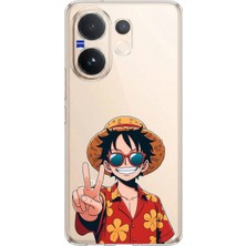 TechTree Vivo V60 Uyumlu Monkey D. Luffy Tasarımlı Baskılı Silikon Kılıf