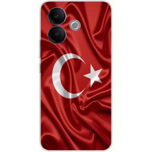 TechTree Vivo V60 Lite Uyumlu Türk Bayrağı Baskılı Silikon Kılıf