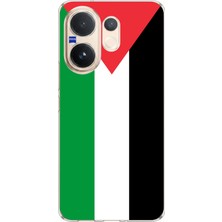 TechTree Vivo V60 Uyumlu Filistin Bayrağı Baskılı Silikon Kılıf