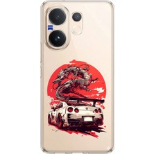 TechTree Vivo V60 Uyumlu Gtr Ejderha Tasarımlı Baskılı Silikon Kılıf